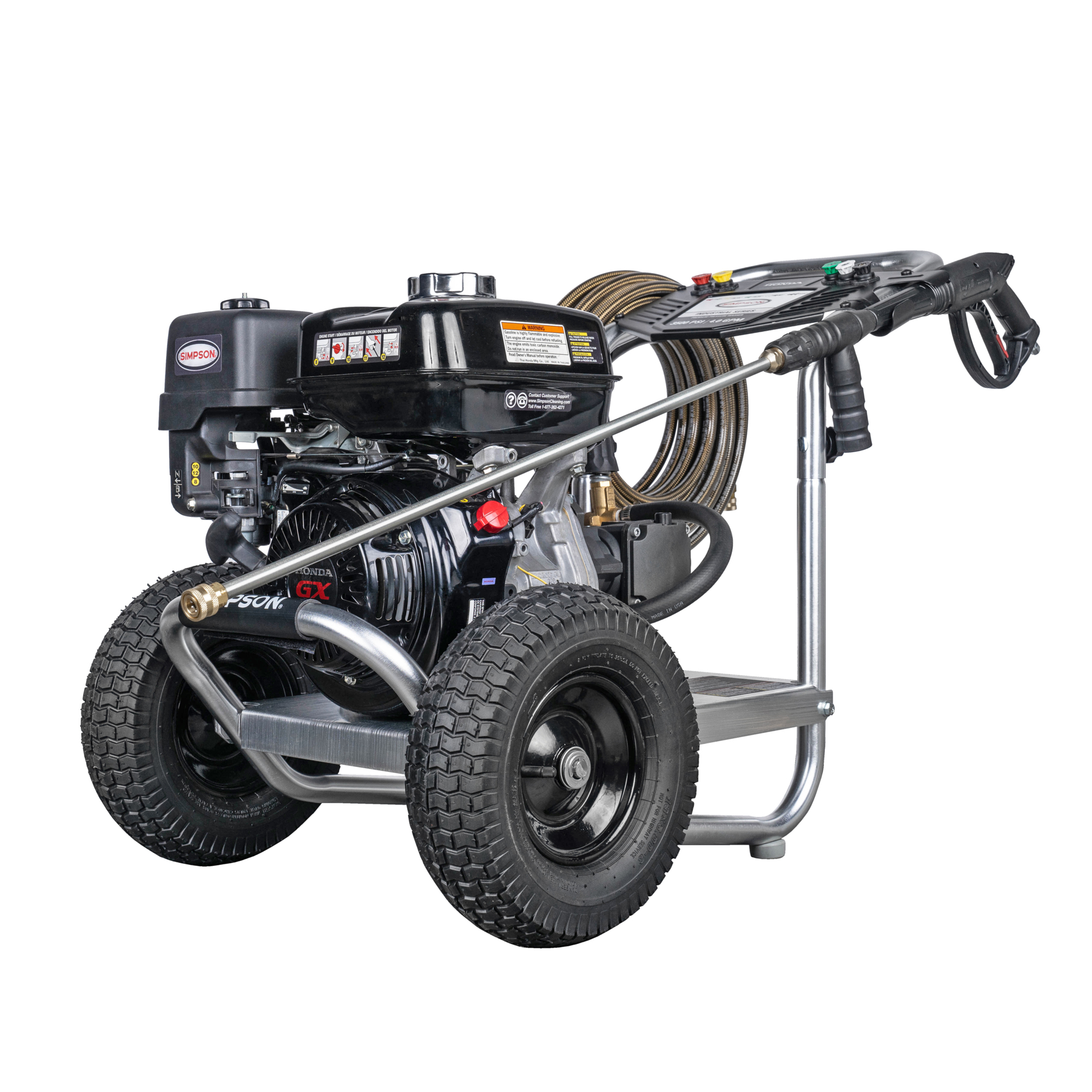 Simpson Industrial Series Cold Water Gas Professional Pressure Washer — 4400 PSI, 4.0 GPM, Honda GX390 Engine, AAA Triplex Plunger Pump, Model# IS4440212